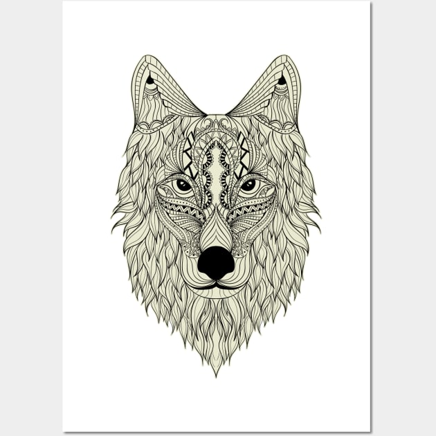 Wolf Wall Art by genevievemarkham